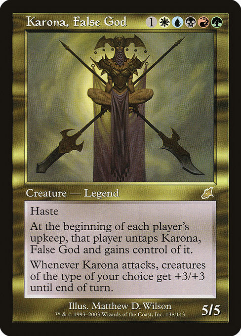 【EN】邪神カローナ/Karona, False God [SCG] 金R No.138