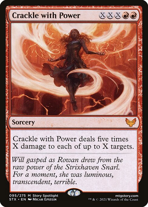 【Foil】【EN】弾ける力/Crackle with Power [STX] 赤M No.95