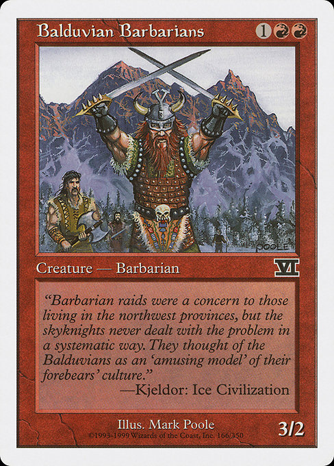 【EN】バルデュヴィアの蛮族/Balduvian Barbarians [6ED] 赤C No.166
