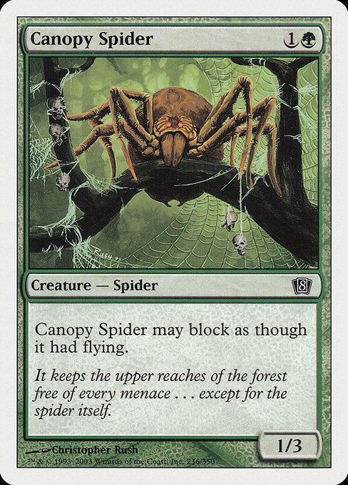 【EN】梢の蜘蛛/Canopy Spider [8ED] 緑C No.236