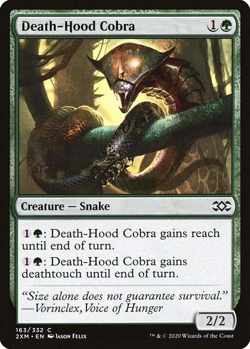 【EN】死の頭巾のコブラ/Death-Hood Cobra [2XM] 緑C No.163