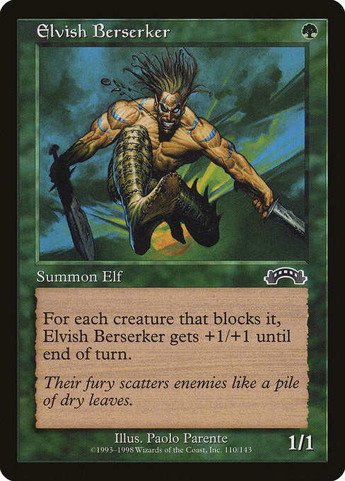 【EN】エルフの狂戦士/Elvish Berserker [EXO] 緑C No.110