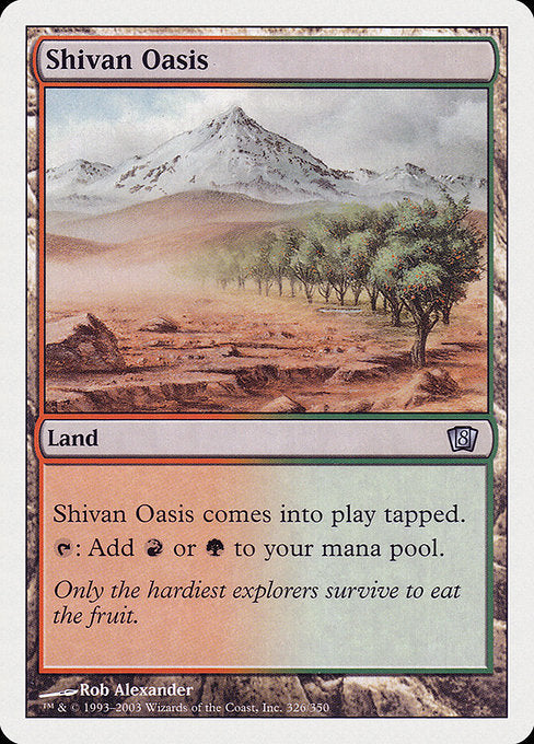 【Foil】【EN】シヴのオアシス/Shivan Oasis [8ED] 無U No.326