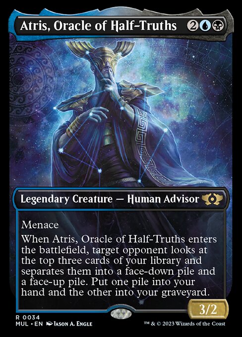 【Foil】【EN】半真実の神託者、アトリス/Atris, Oracle of Half-Truths [MUL] 金R No.34