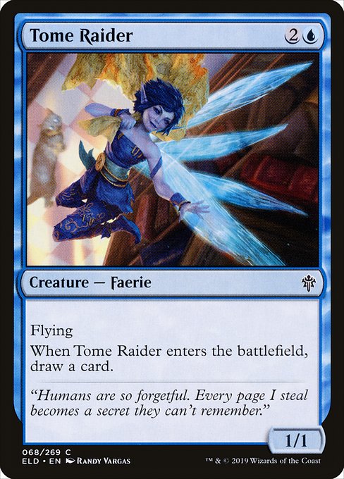 【Foil】【EN】秘本の略奪者/Tome Raider [ELD] 青C No.68