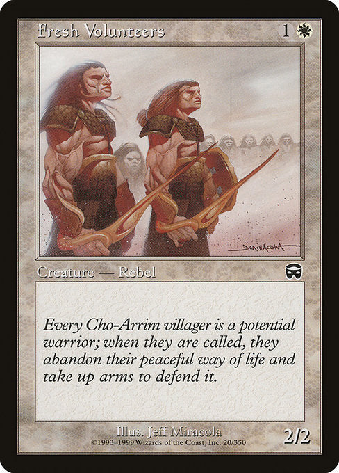 【Foil】【EN】志願新兵/Fresh Volunteers [MMQ] 白C No.20