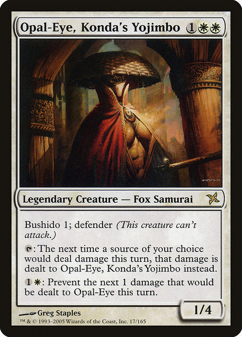 【Foil】【EN】今田の用心棒、乳眼/Opal-Eye, Konda's Yojimbo [BOK] 白R No.17
