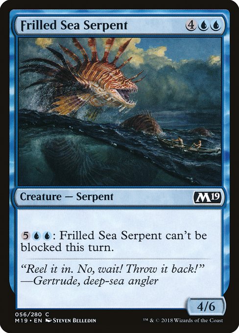 【Foil】【EN】大襞海蛇/Frilled Sea Serpent [M19] 青C No.56