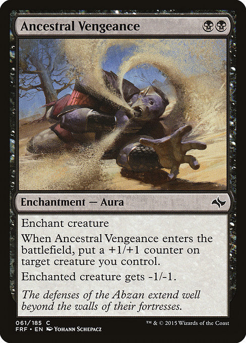 【Foil】【EN】先祖の復讐/Ancestral Vengeance [FRF] 黒C No.61