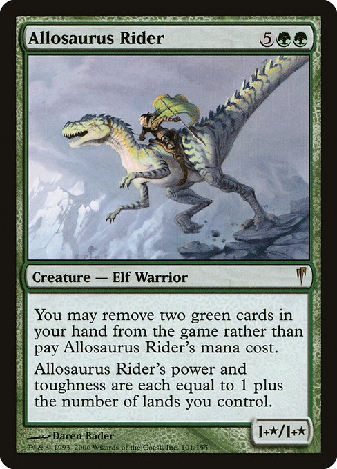 【Foil】【EN】アロサウルス乗り/Allosaurus Rider [CSP] 緑R No.101