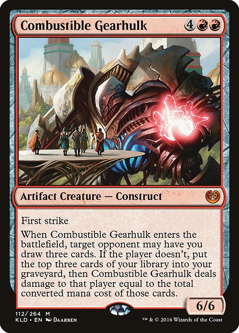 【Foil】【EN】焼却の機械巨人/Combustible Gearhulk [KLD] 茶M No.112