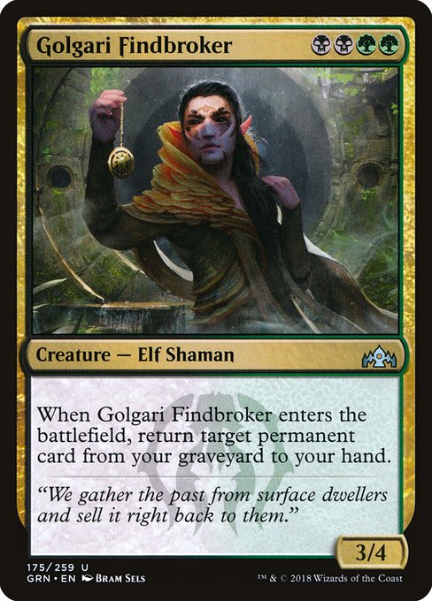 【EN】ゴルガリの拾売人/Golgari Findbroker [GRN] 金U No.175