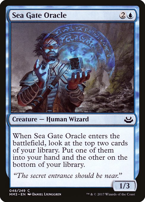 【Foil】【EN】海門の神官/Sea Gate Oracle [MM3] 青C No.48