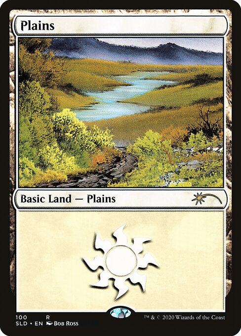 【Foil】【EN】平地/Plains [SLD] 無R No.100