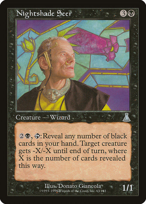 【Foil】【EN】ベラドンナの予見者/Nightshade Seer [UDS] 黒U No.63