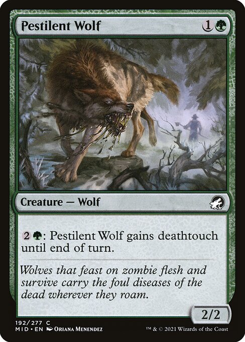 【EN】伝染病の狼/Pestilent Wolf [MID] 緑C No.192