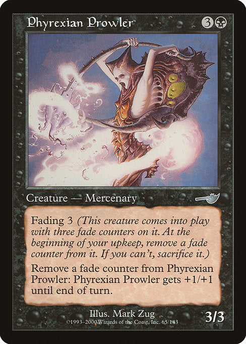 【Foil】【EN】ファイレクシアのうろつくもの/Phyrexian Prowler [NEM] 黒U No.65