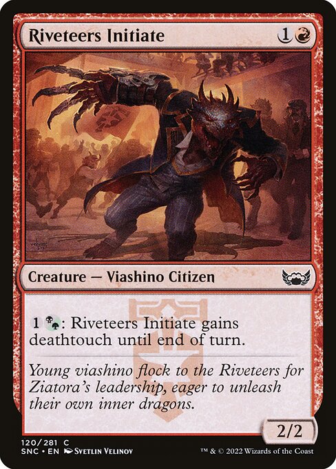 【Foil】【EN】土建組一家の新入り/Riveteers Initiate [SNC] 赤C No.120
