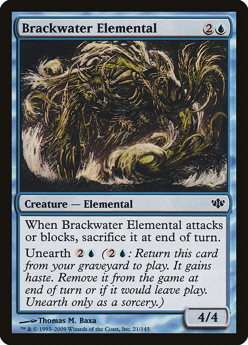 【Foil】【EN】淀み水の精霊/Brackwater Elemental [CON] 青C No.21