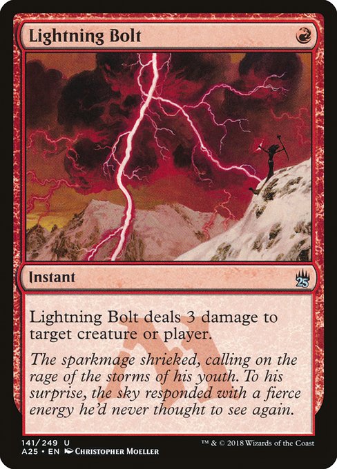 【Foil】【EN】稲妻/Lightning Bolt [A25] 赤U No.141