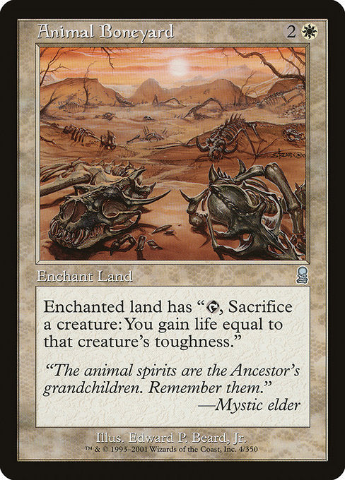 【Foil】【EN】獣の墓場/Animal Boneyard [ODY] 白U No.4