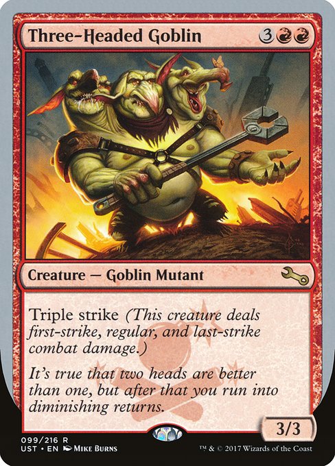 【Foil】【EN】Three-Headed Goblin [UST] 赤R No.99