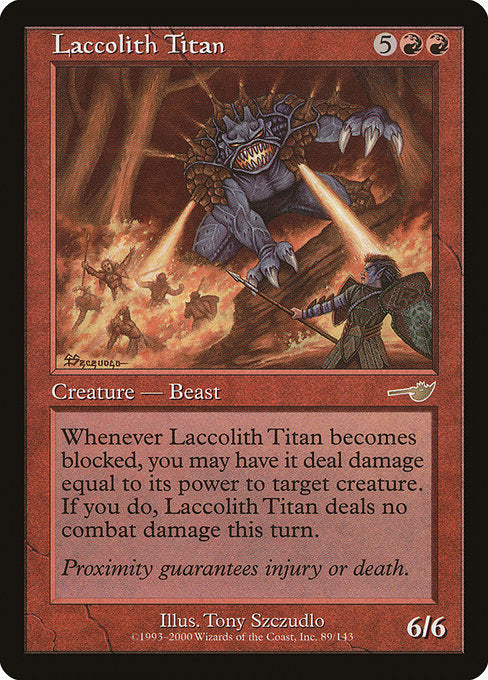 【Foil】【EN】溶岩獣のタイタン/Laccolith Titan [NEM] 赤R No.89