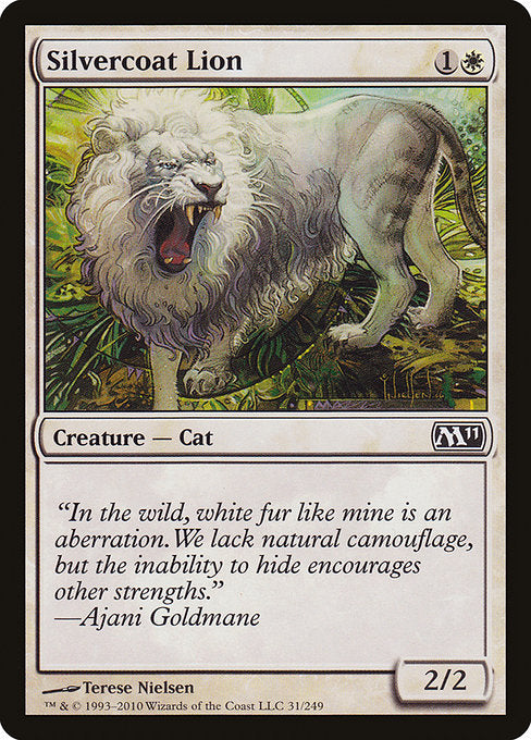 【Foil】【EN】銀毛のライオン/Silvercoat Lion [M11] 白C No.31