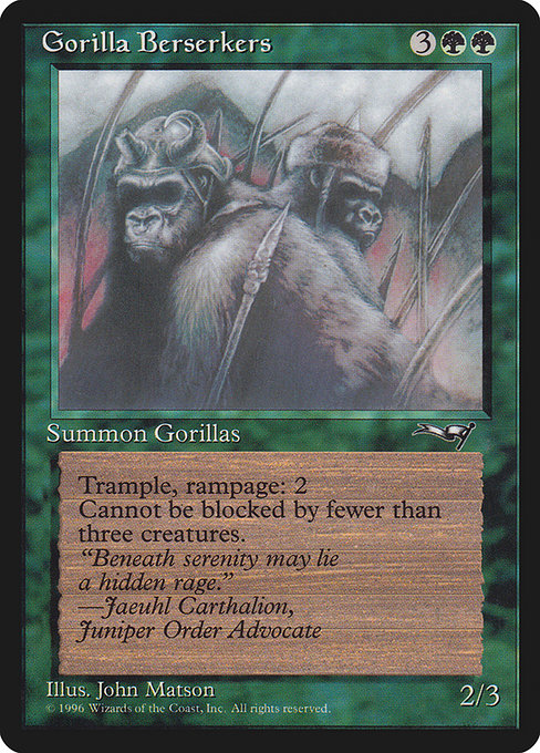 【EN】Gorilla Berserkers [ALL] 緑C No.93b