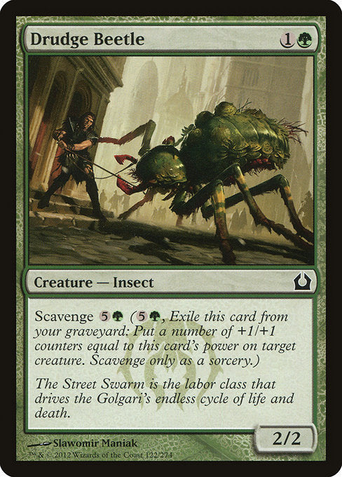 【Foil】【EN】蠢く甲虫/Drudge Beetle [RTR] 緑C No.122