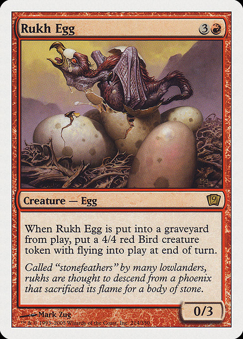【EN】ルフ鳥の卵/Rukh Egg [9ED] 赤R No.214
