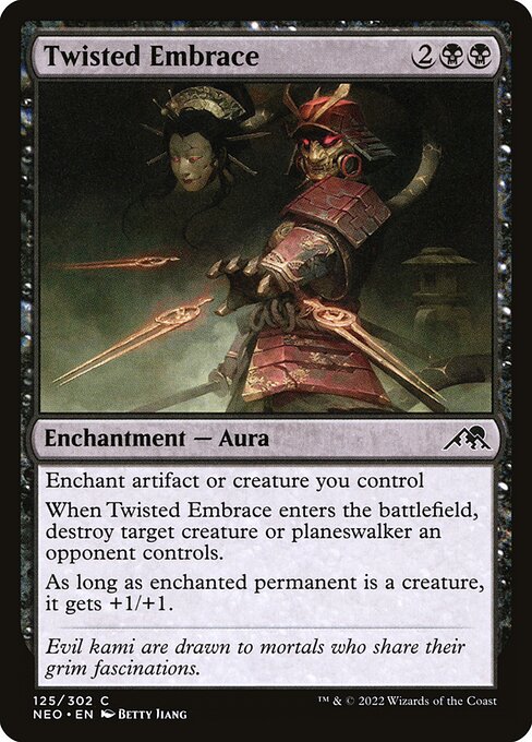 【Foil】【EN】ねじれた抱擁/Twisted Embrace [NEO] 黒C No.125