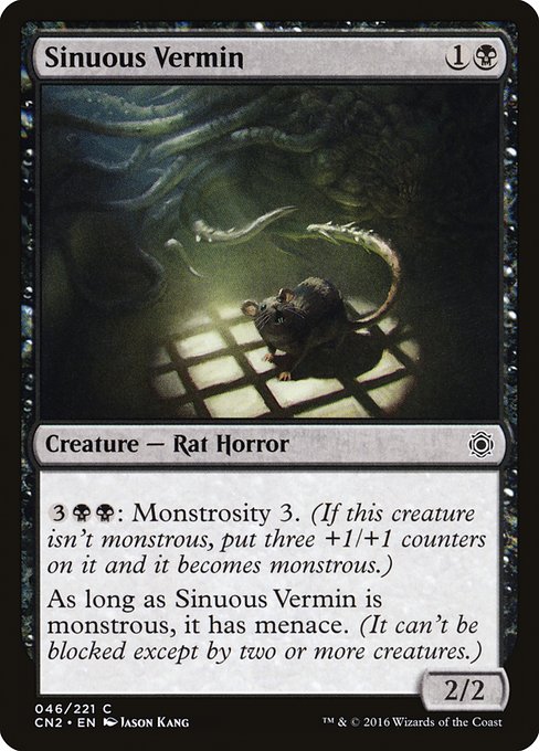 【Foil】【EN】捻じ曲がった害獣/Sinuous Vermin [CN2] 黒C No.46
