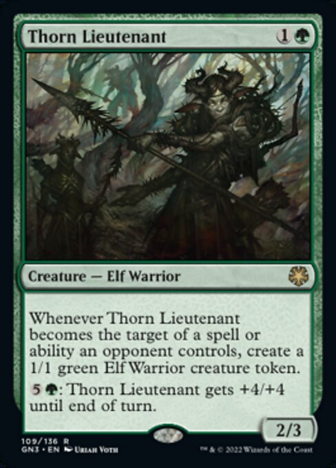 【EN】茨の副官/Thorn Lieutenant [GN3] 緑R No.109