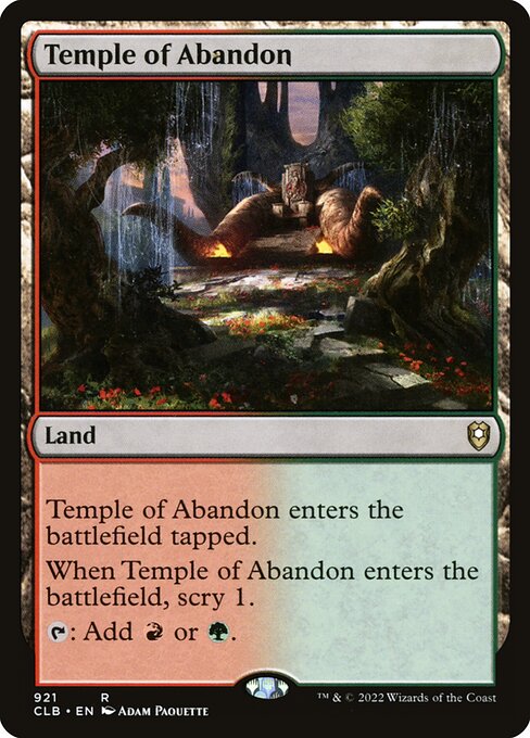 【EN】奔放の神殿/Temple of Abandon [CLB] 無R No.921