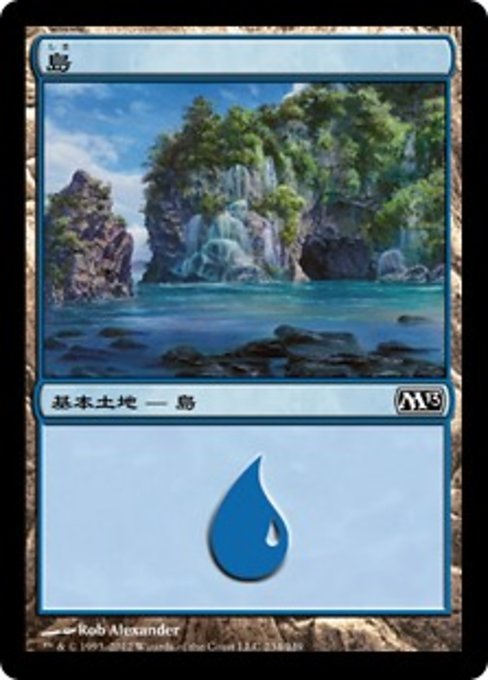 【Foil】【JP】島/Island [M13] 無C No.234
