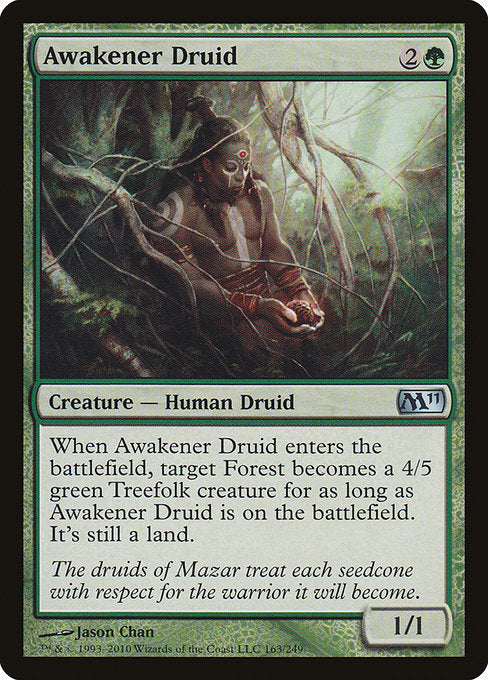 【Foil】【EN】覚醒のドルイド/Awakener Druid [M11] 緑U No.163