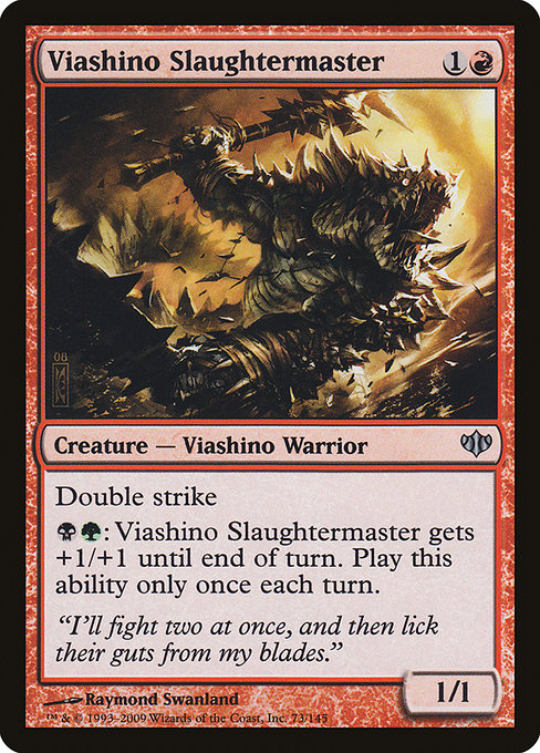 【Foil】【EN】ヴィーアシーノの殺戮士/Viashino Slaughtermaster [CON] 赤U No.73