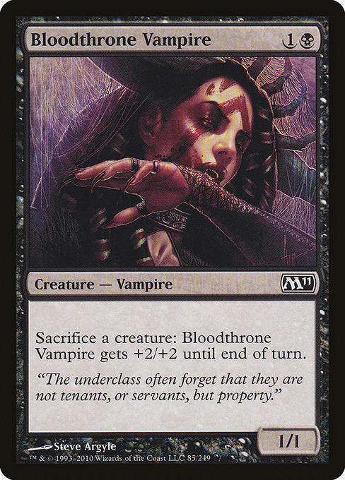 【Foil】【EN】血の座の吸血鬼/Bloodthrone Vampire [M11] 黒C No.85