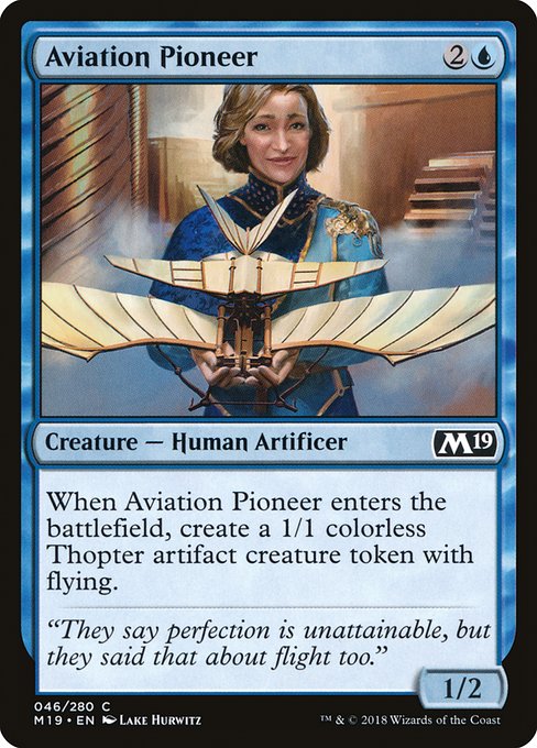 【Foil】【EN】飛行の先駆者/Aviation Pioneer [M19] 青C No.46