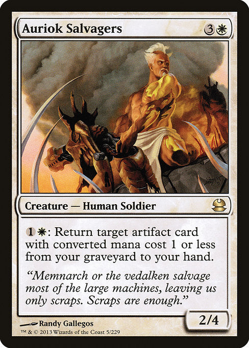 【Foil】【EN】オーリオックの廃品回収者/Auriok Salvagers [MMA] 白R No.5
