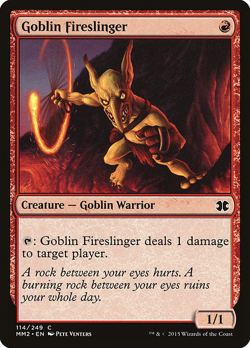 【EN】ゴブリンの投火師/Goblin Fireslinger [MM2] 赤C No.114