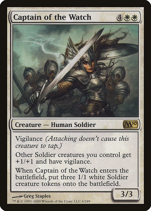 【Foil】【EN】警備隊長/Captain of the Watch [M10] 白R No.6