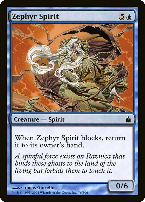 【EN】西風のスピリット/Zephyr Spirit [RAV] 青C No.76