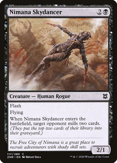 【Foil】【EN】ニマーナの空踊り/Nimana Skydancer [ZNR] 黒C No.117
