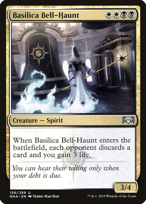 【Foil】【EN】聖堂の鐘憑き/Basilica Bell-Haunt [RNA] 金U No.156