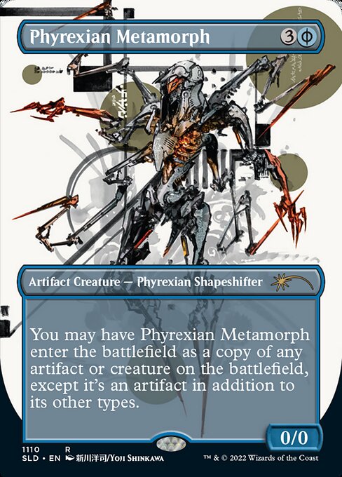 【フルアート】【Foil】【EN】ファイレクシアの変形者/Phyrexian Metamorph [SLD] 青R No.1110