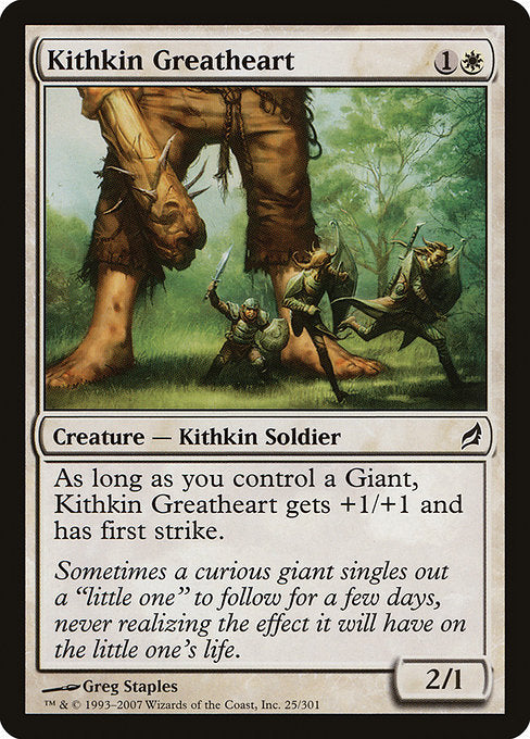 【Foil】【EN】キスキンの大心臓/Kithkin Greatheart [LRW] 白C No.25