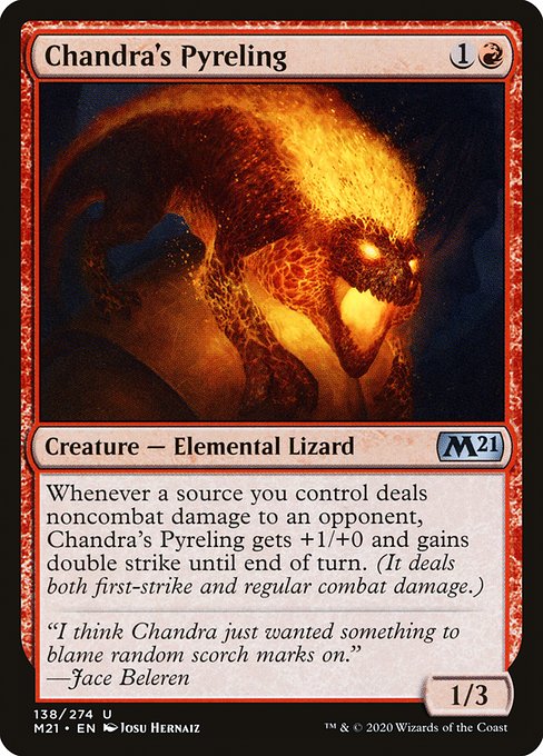 【Foil】【EN】チャンドラの紅蓮獣/Chandra's Pyreling [M21] 赤U No.138
