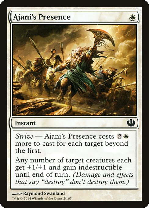 【Foil】【EN】アジャニの存在/Ajani's Presence [JOU] 白C No.2